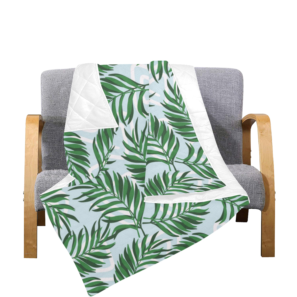 Palm Leaves Pattern Print Design PL06 Premium Quilt