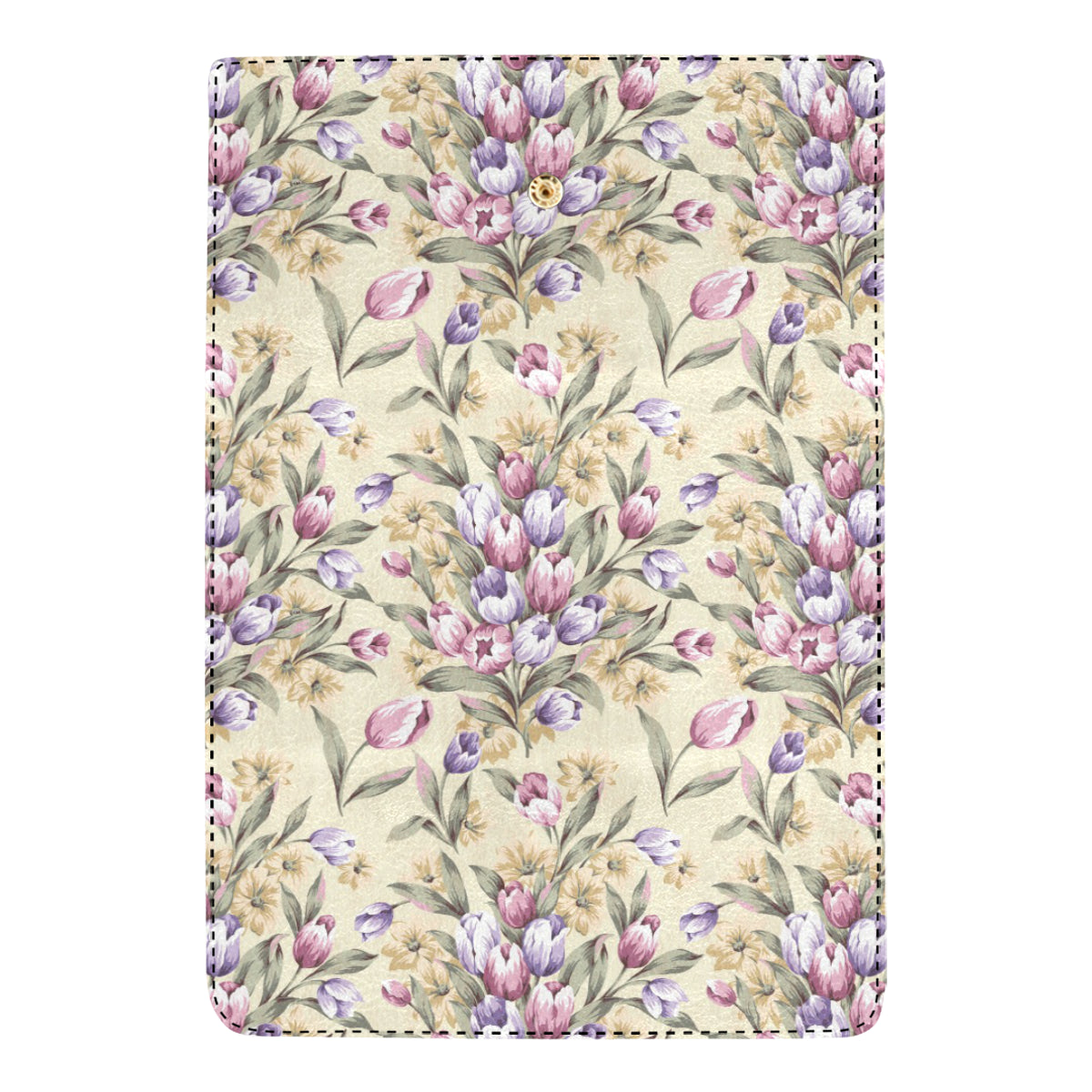 Tulip Pattern Print Design TP04 Women's Trifold Wallet