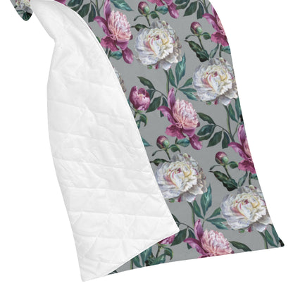 Peony Pattern Print Design PE01 Premium Quilt