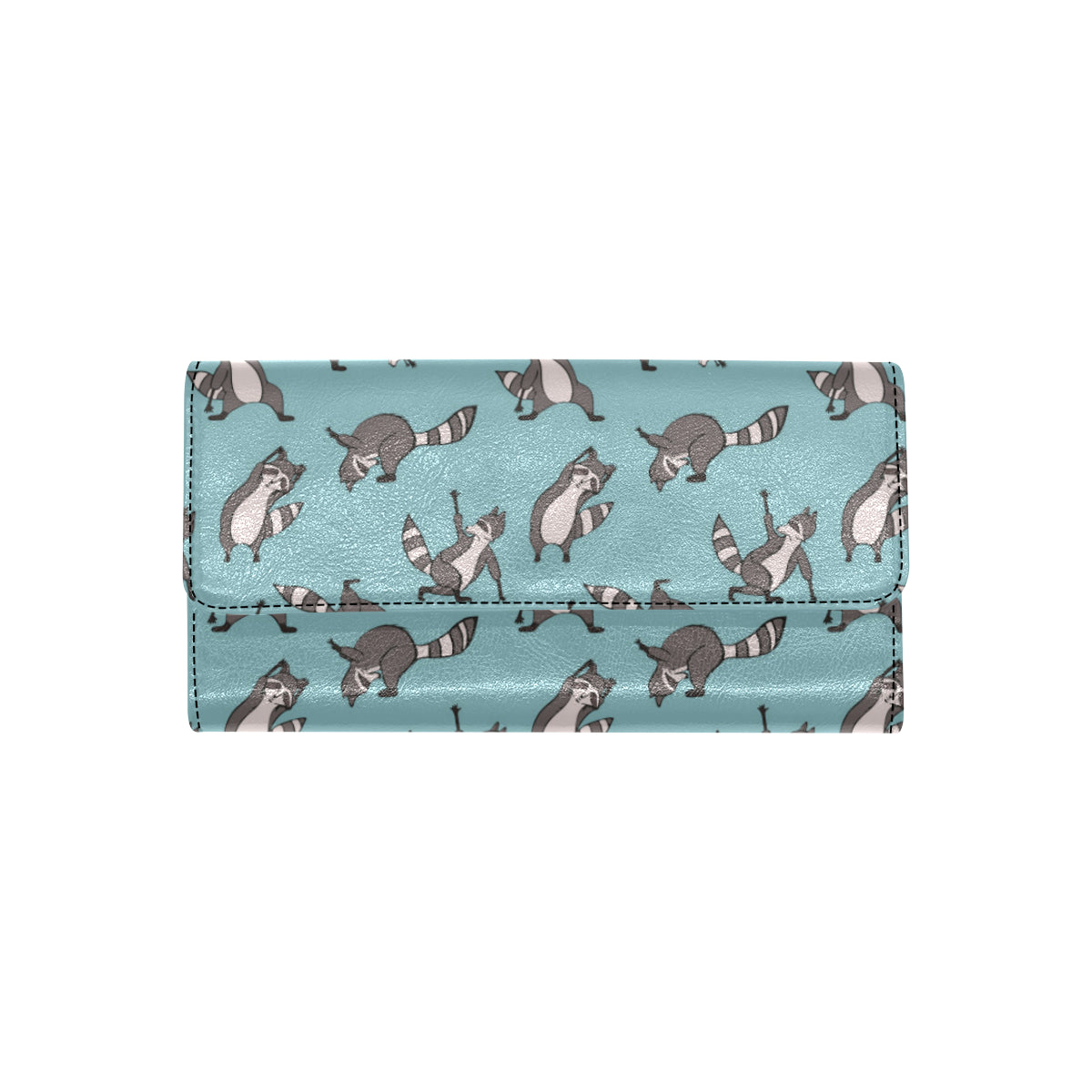 Raccoon Pattern Print Design A07 Women's Trifold Wallet