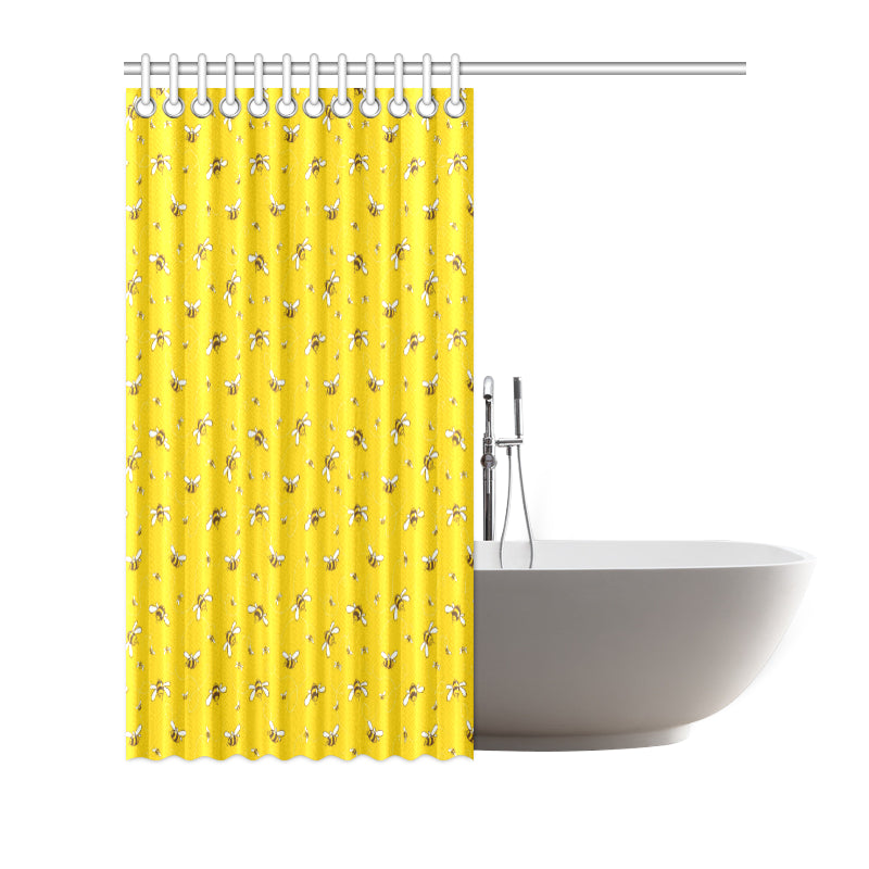 Bee Pattern Print Design 05 Shower Curtain