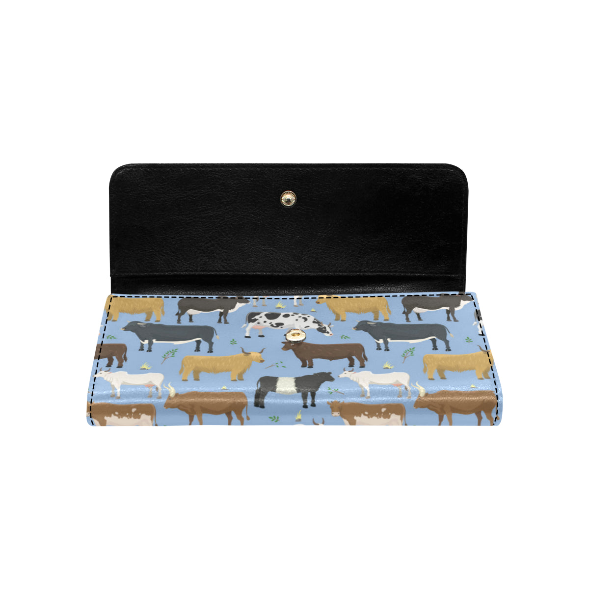 Cattle Pattern Print Design 02 Women's Trifold Wallet