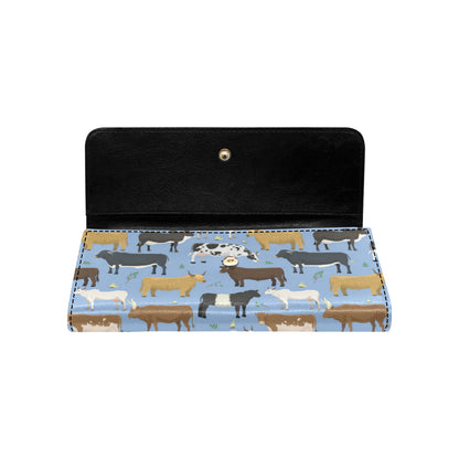 Cattle Pattern Print Design 02 Women's Trifold Wallet