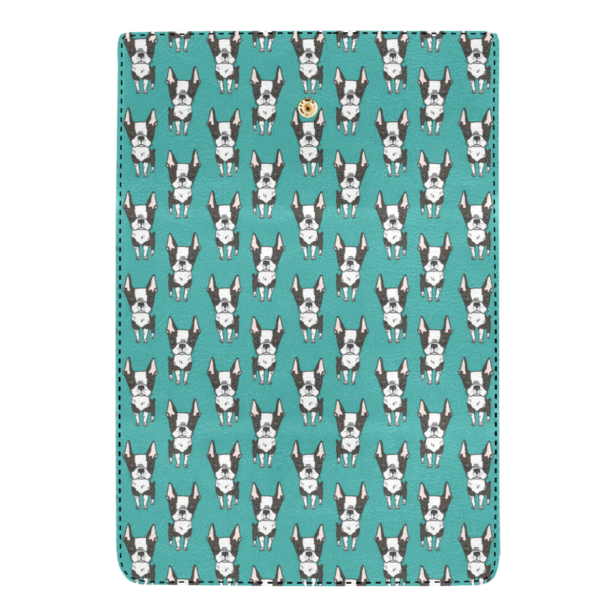 Boston Terrier Pattern Print Design 04 Women's Trifold Wallet