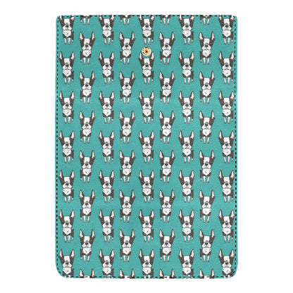Boston Terrier Pattern Print Design 04 Women's Trifold Wallet