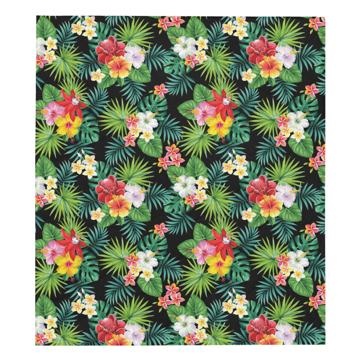 Hibiscus Hawaiian flower tropical Premium Quilt