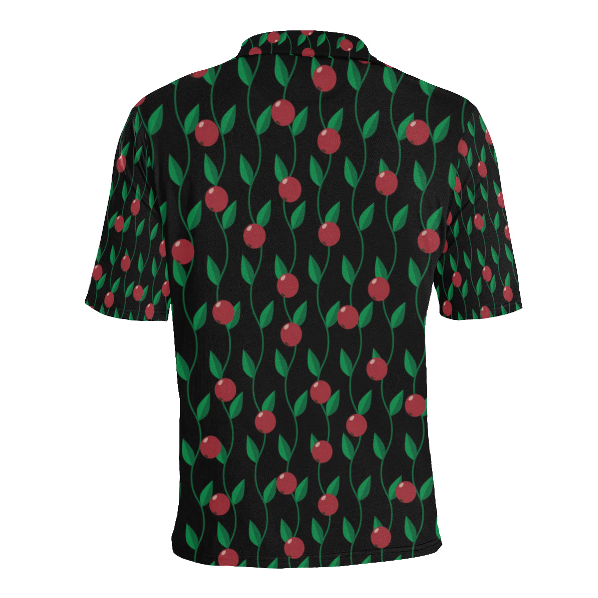 Cranberry Pattern Print Design CB01 Men Polo Shirt