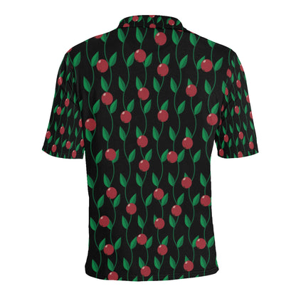 Cranberry Pattern Print Design CB01 Men Polo Shirt