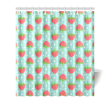 Strawberry Pattern Print Design SB06 Shower Curtain