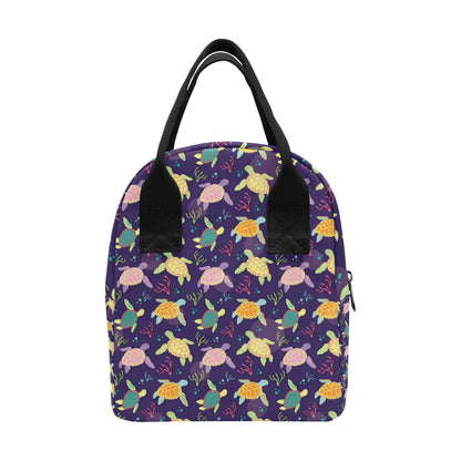 Sea Turtle Color Smile Insulated Lunch Bag