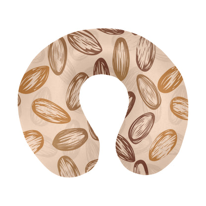 Almond Pattern Print Design 02 U-Shaped Travel Neck Pillow