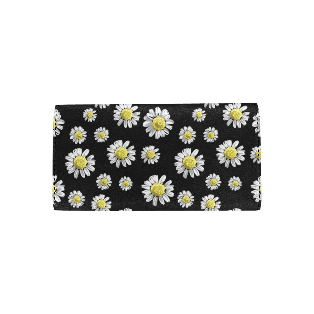 Daisy Pattern Print Design DS01 Women's Trifold Wallet