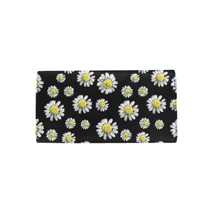 Daisy Pattern Print Design DS01 Women's Trifold Wallet