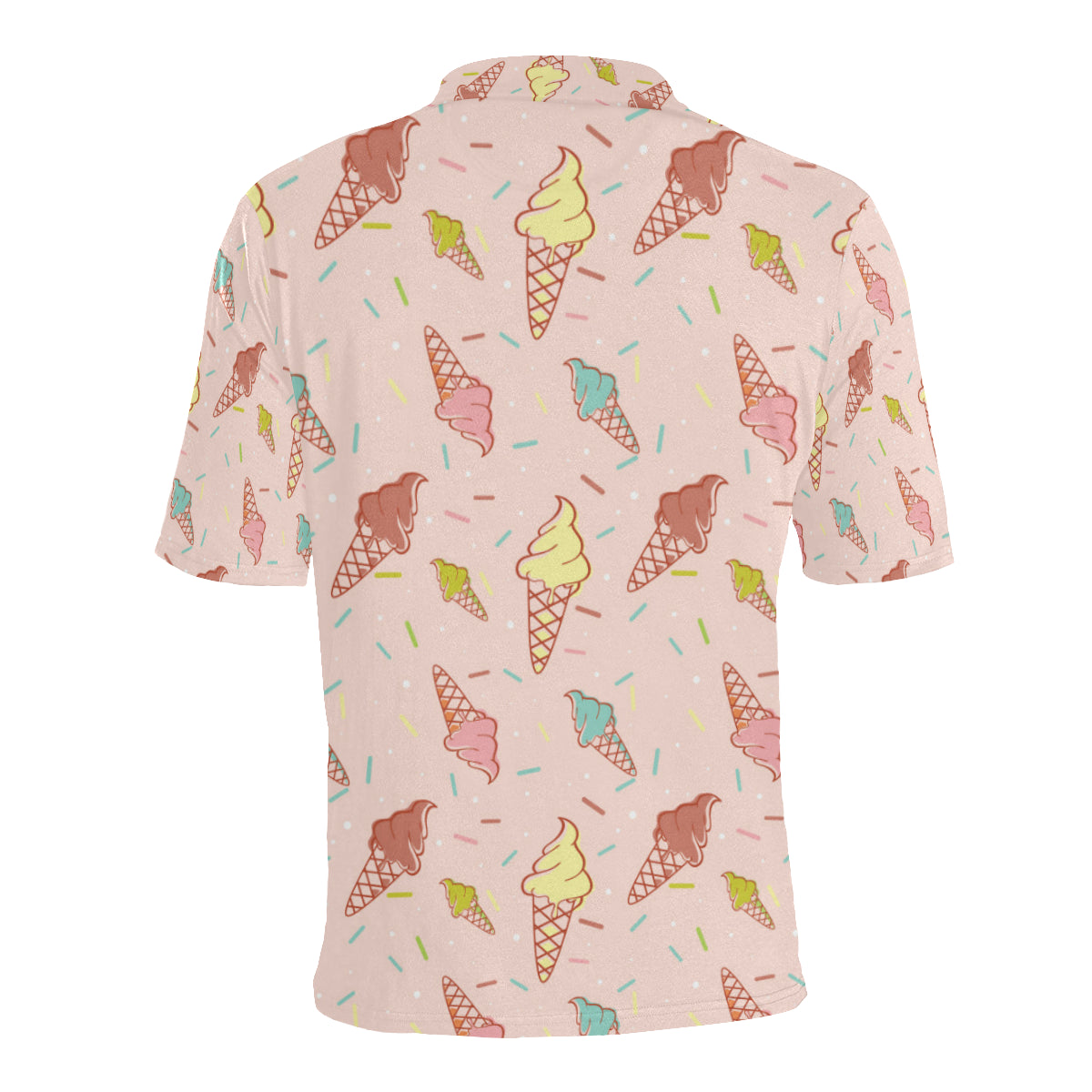 Ice Cream Pattern Print Design 02 Men Polo Shirt