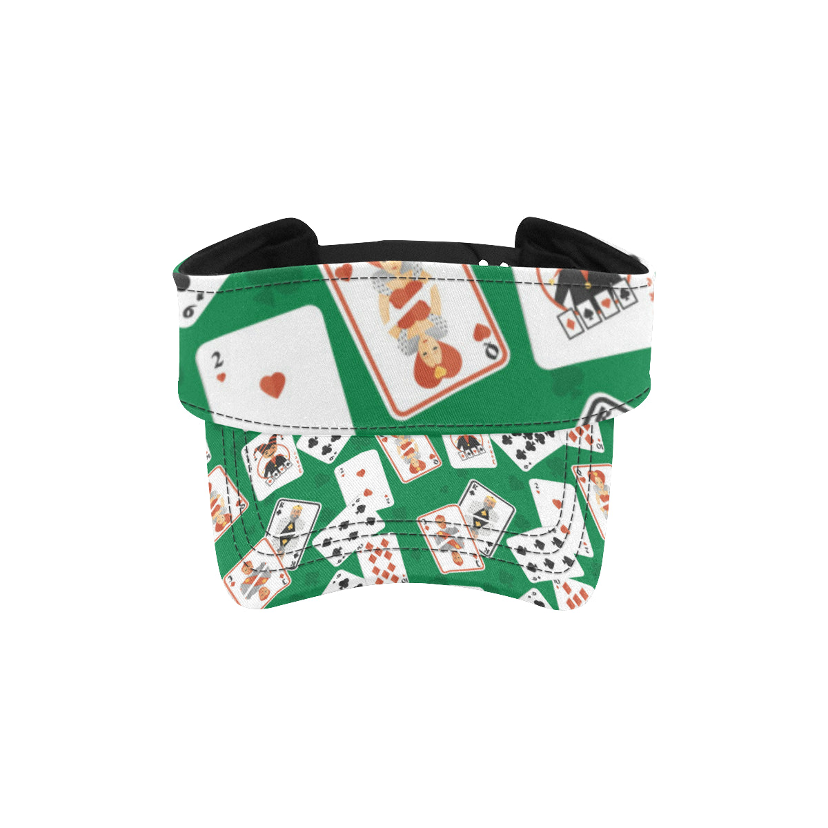 Poker Cards Pattern Print Design A03 Unisex Sun Visor