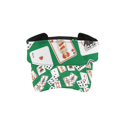 Poker Cards Pattern Print Design A03 Unisex Sun Visor