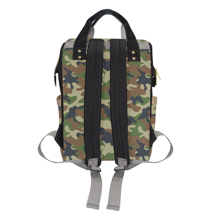 Army Camouflage Pattern Print Design 01 Diaper Bag Backpack