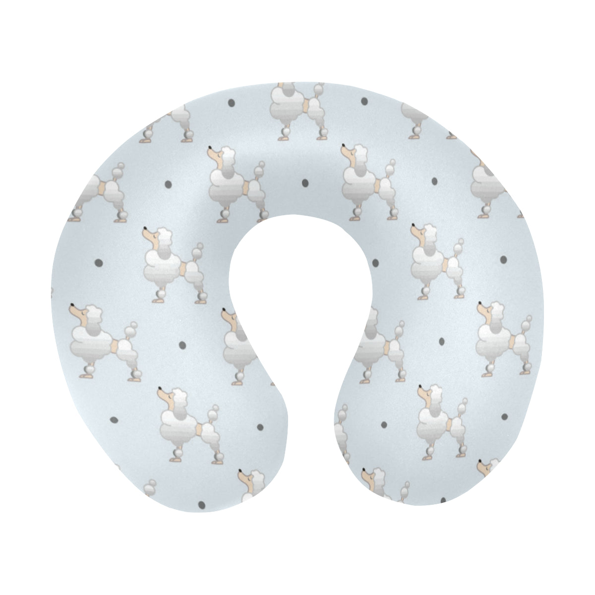 Poodle Pattern Print Design A05 U-Shaped Travel Neck Pillow