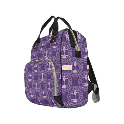 Libra Pattern Print Design 03 Diaper Bag Backpack