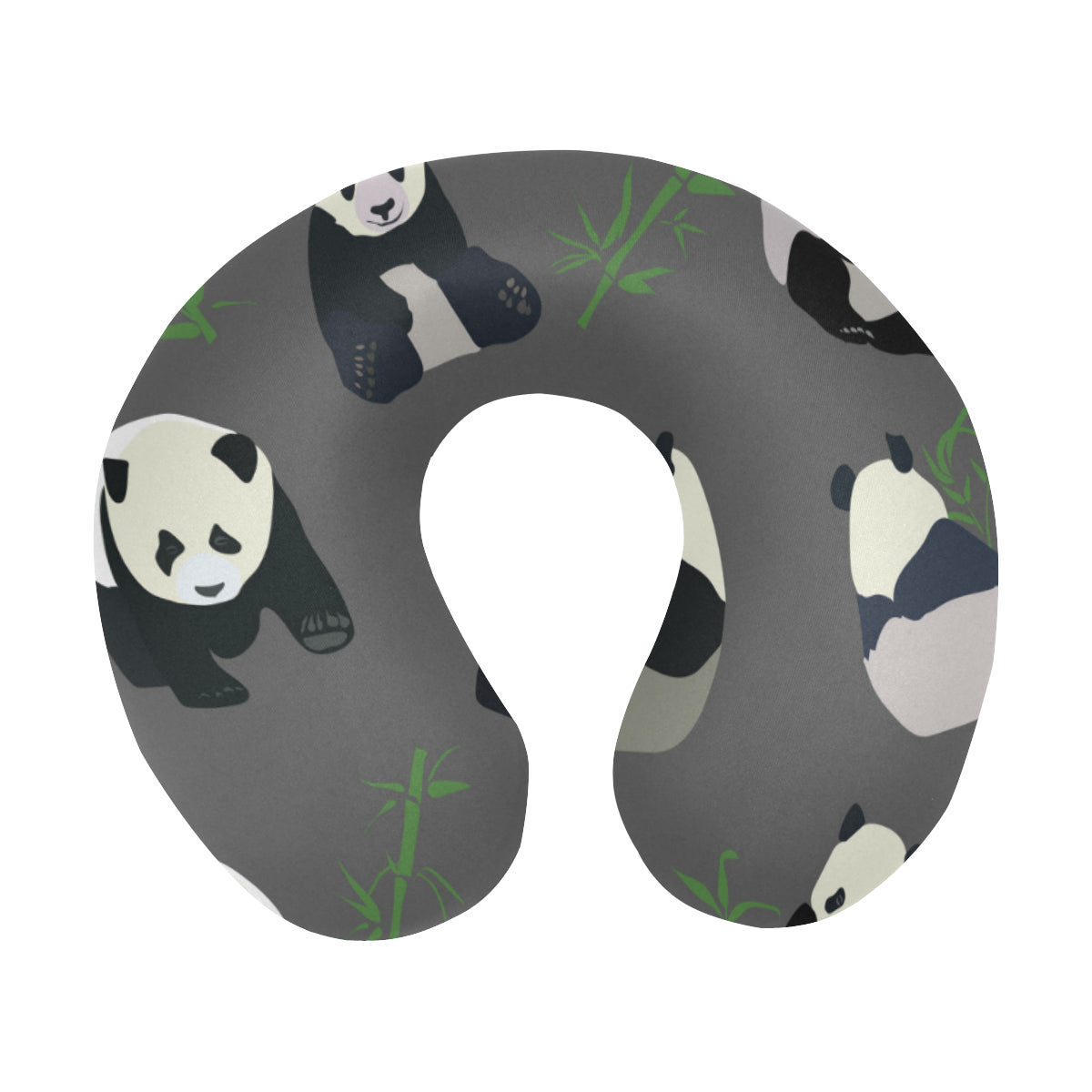 Panda Pattern Print Design A06 U-Shaped Travel Neck Pillow