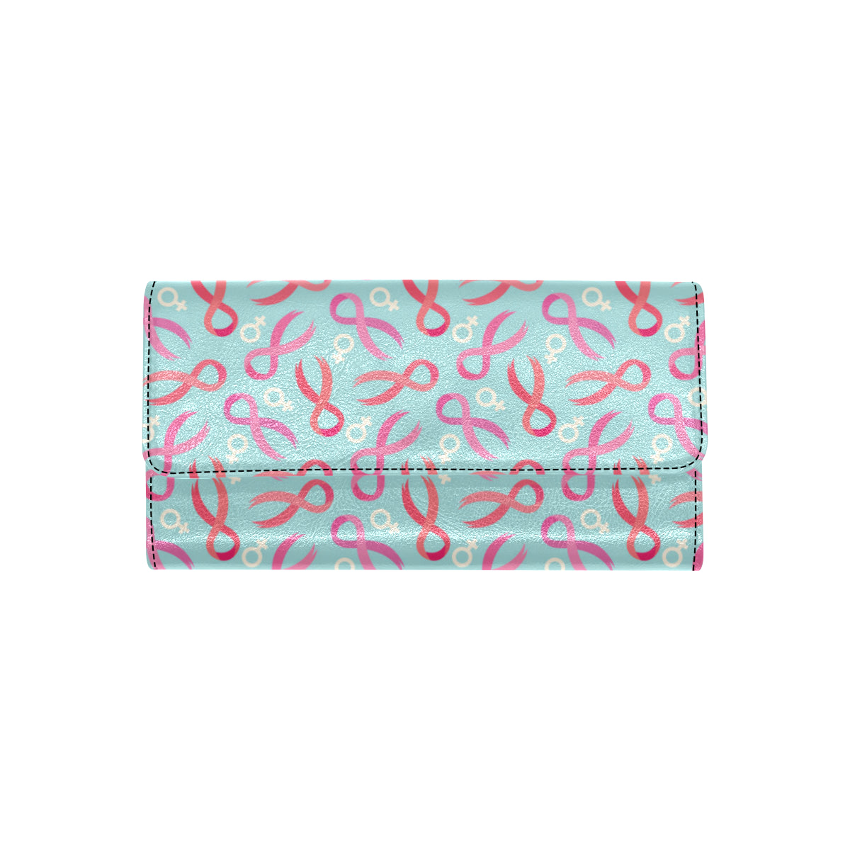Breast cancer Pattern Print Design 03 Women's Trifold Wallet