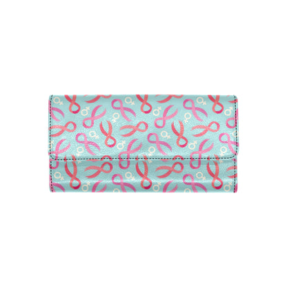 Breast cancer Pattern Print Design 03 Women's Trifold Wallet