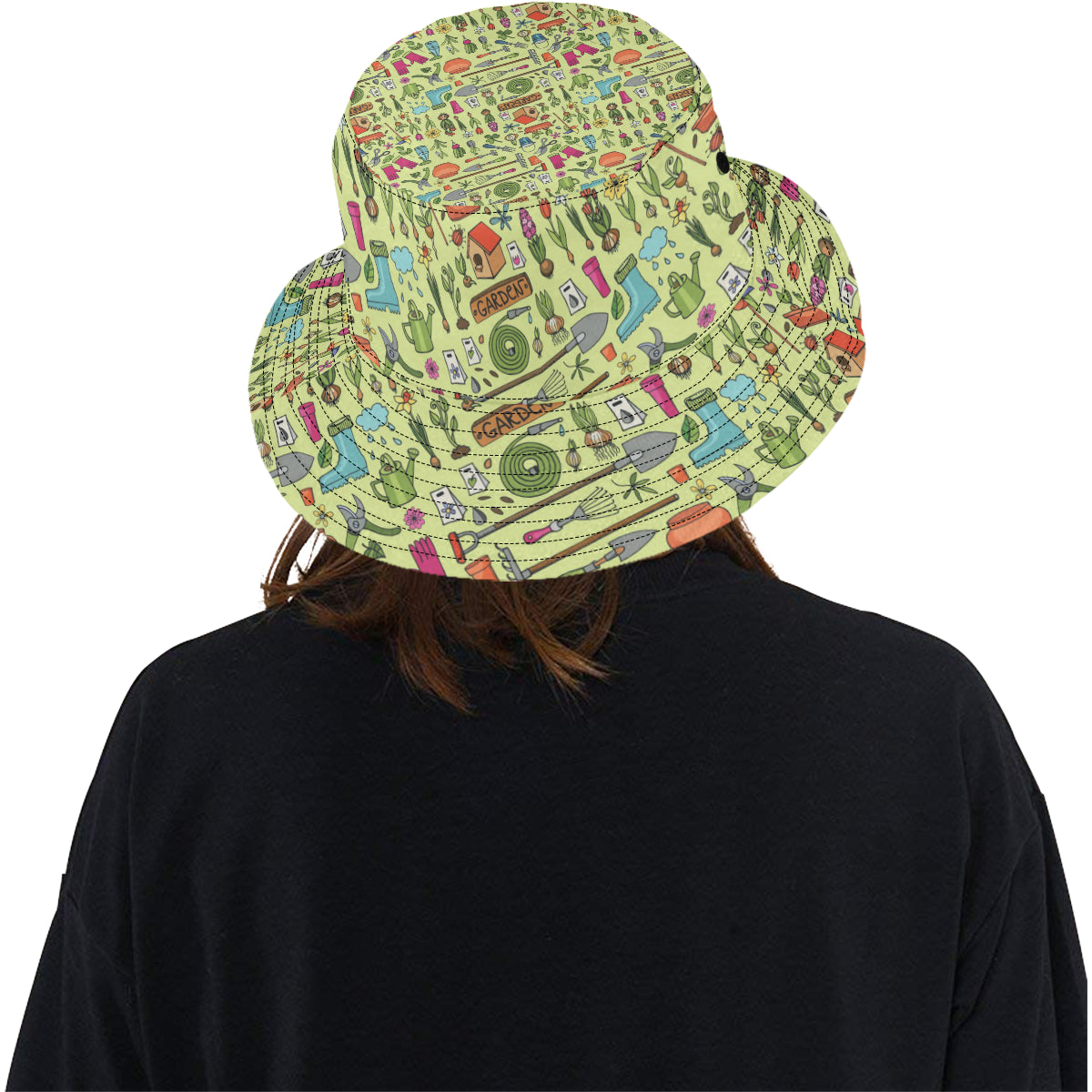 Gardening Pattern Print Design G02 Unisex Bucket Hat