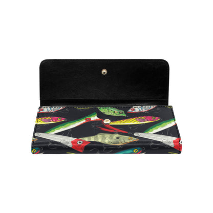 Fishing Bait Print Women's Trifold Wallet