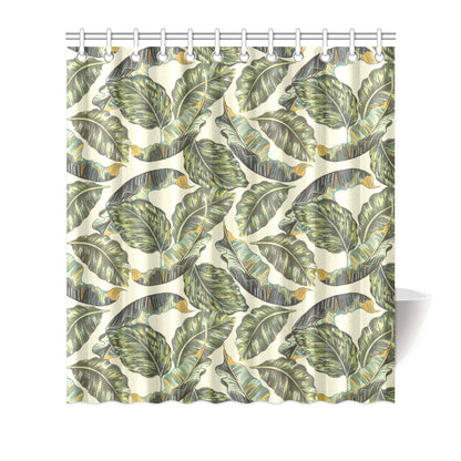 Banana Leaf Pattern Print Design BL08 Shower Curtain