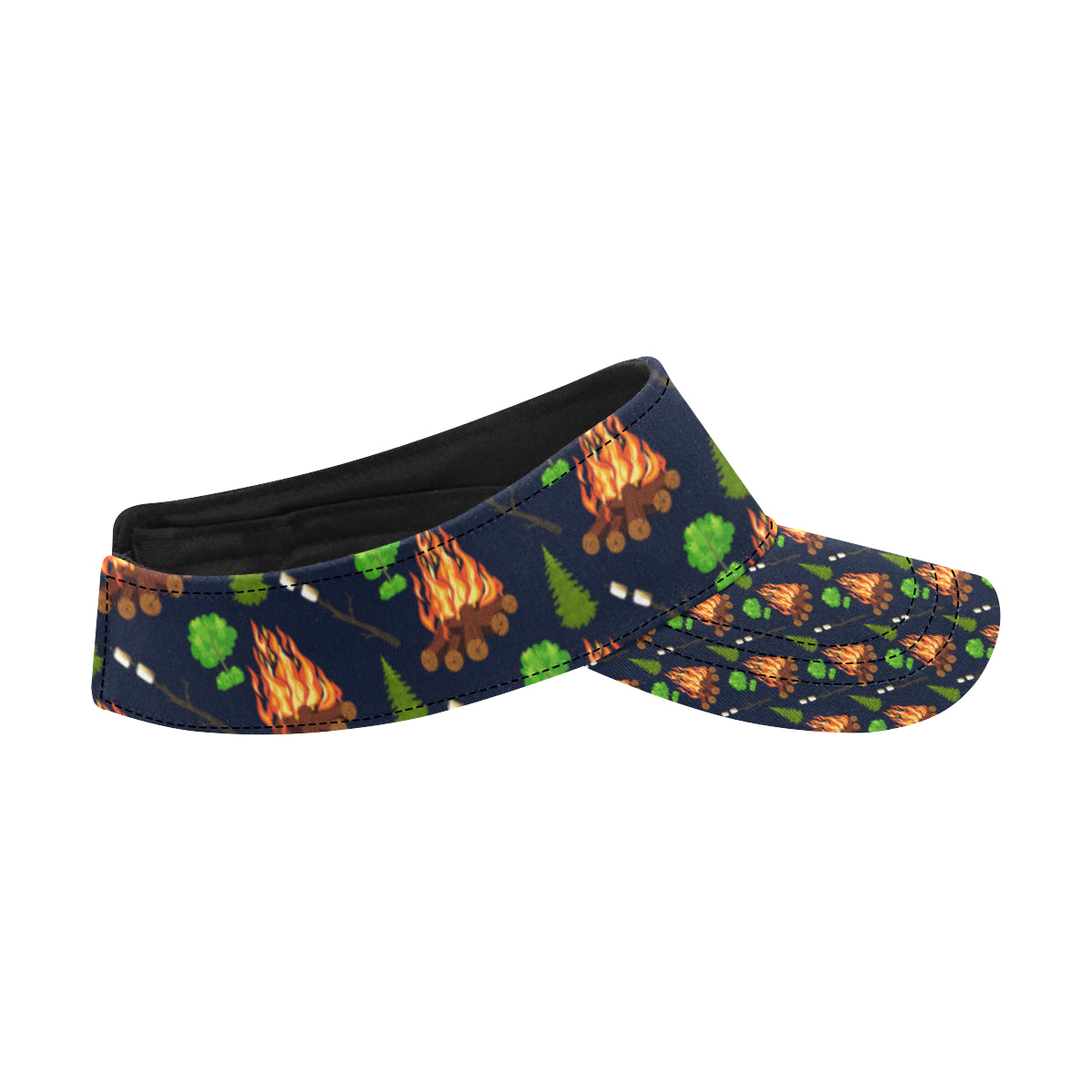 Camfire marshmallow Camping Design Print Unisex Sun Visor