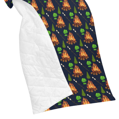 Camfire marshmallow Camping Design Print Premium Quilt