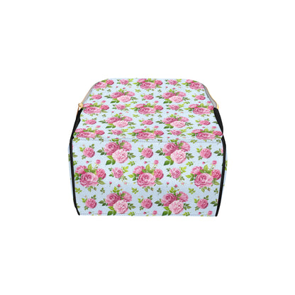 Rose Pink Pattern Print Design RO08 Diaper Bag Backpack