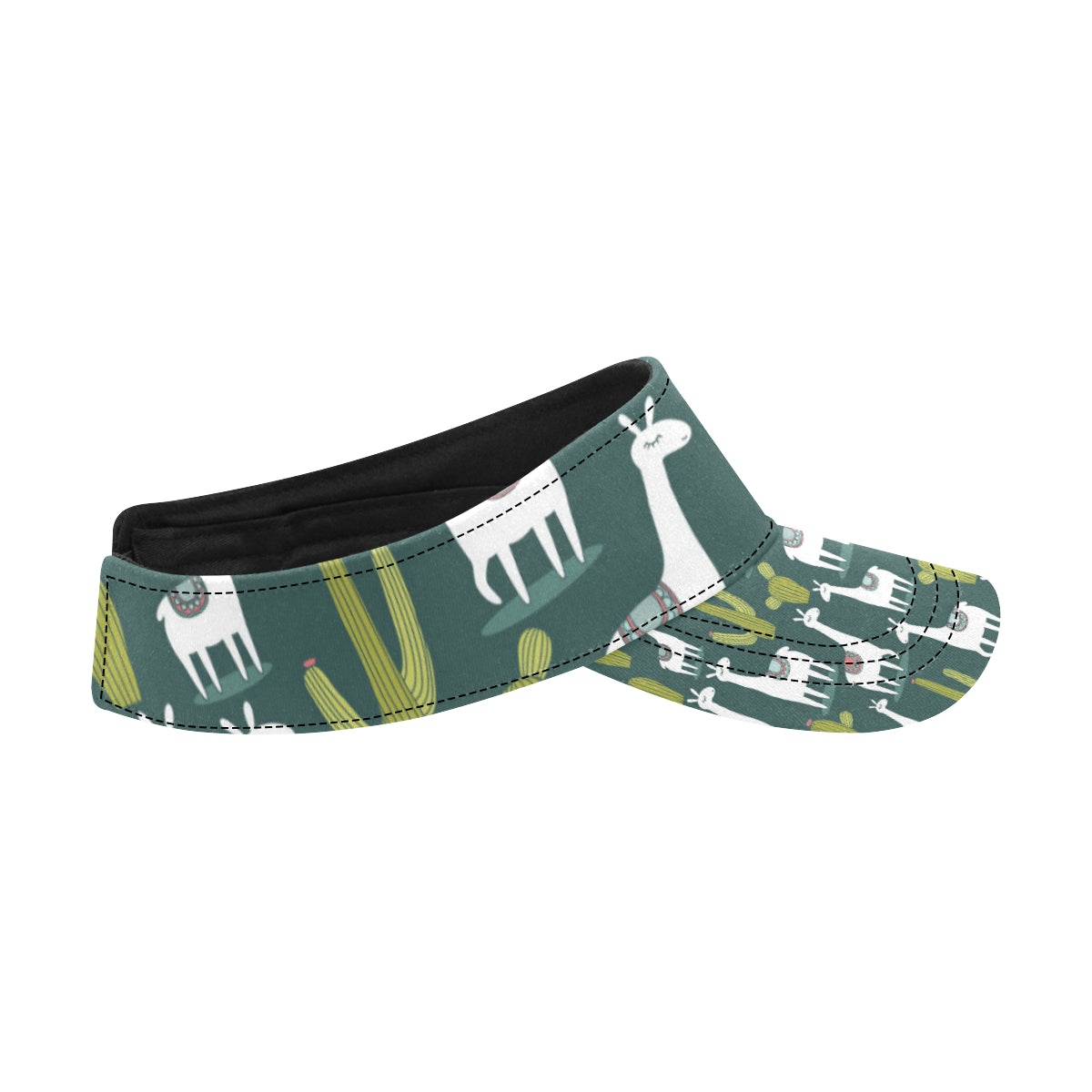Llama Cactus Pattern Print Design 02 Unisex Sun Visor