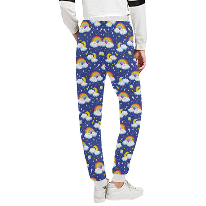 Rainbow Space Design Print Unisex Sweatpants