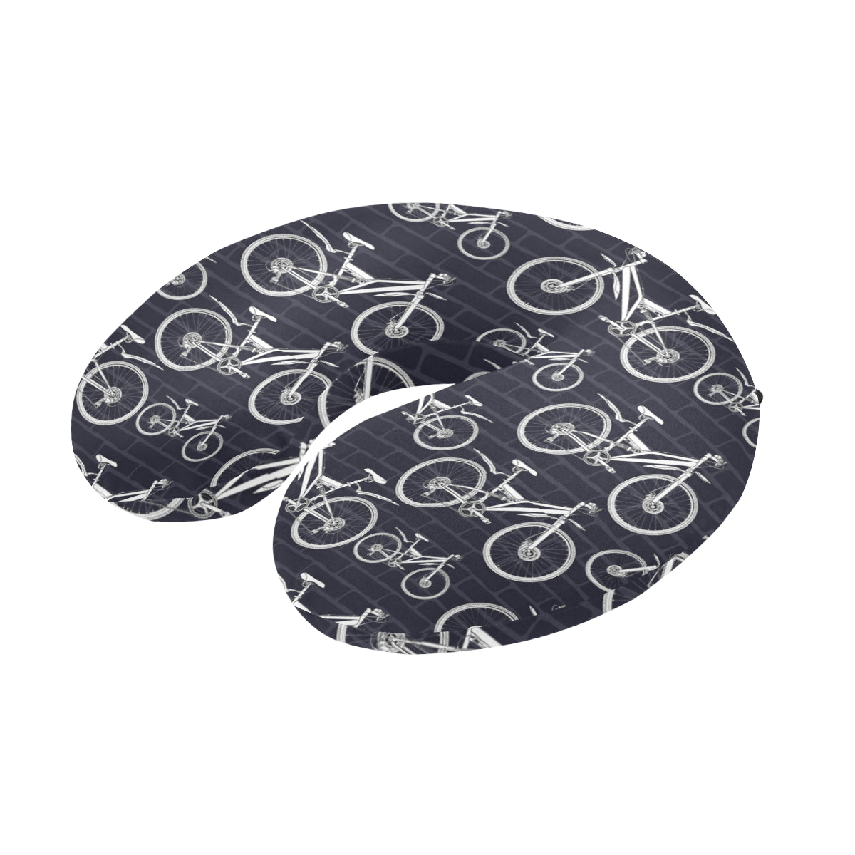 Mountain bike Pattern Print Design 02 U-Shaped Travel Neck Pillow