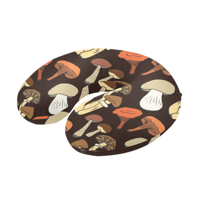 Mushroom Pattern Print Design A05 U-Shaped Travel Neck Pillow