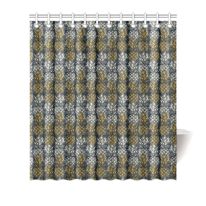 Pineapple Print Design Pattern Shower Curtain
