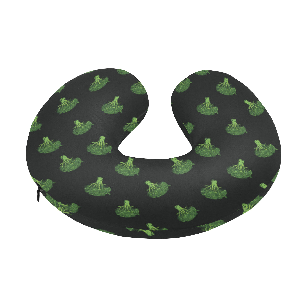 Broccoli Pattern Print Design 04 U-Shaped Travel Neck Pillow