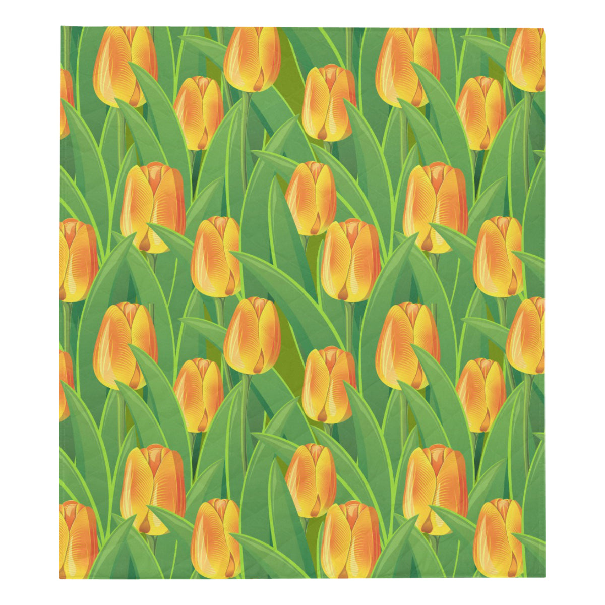 Tulip Orange Pattern Print Design TP07 Premium Quilt