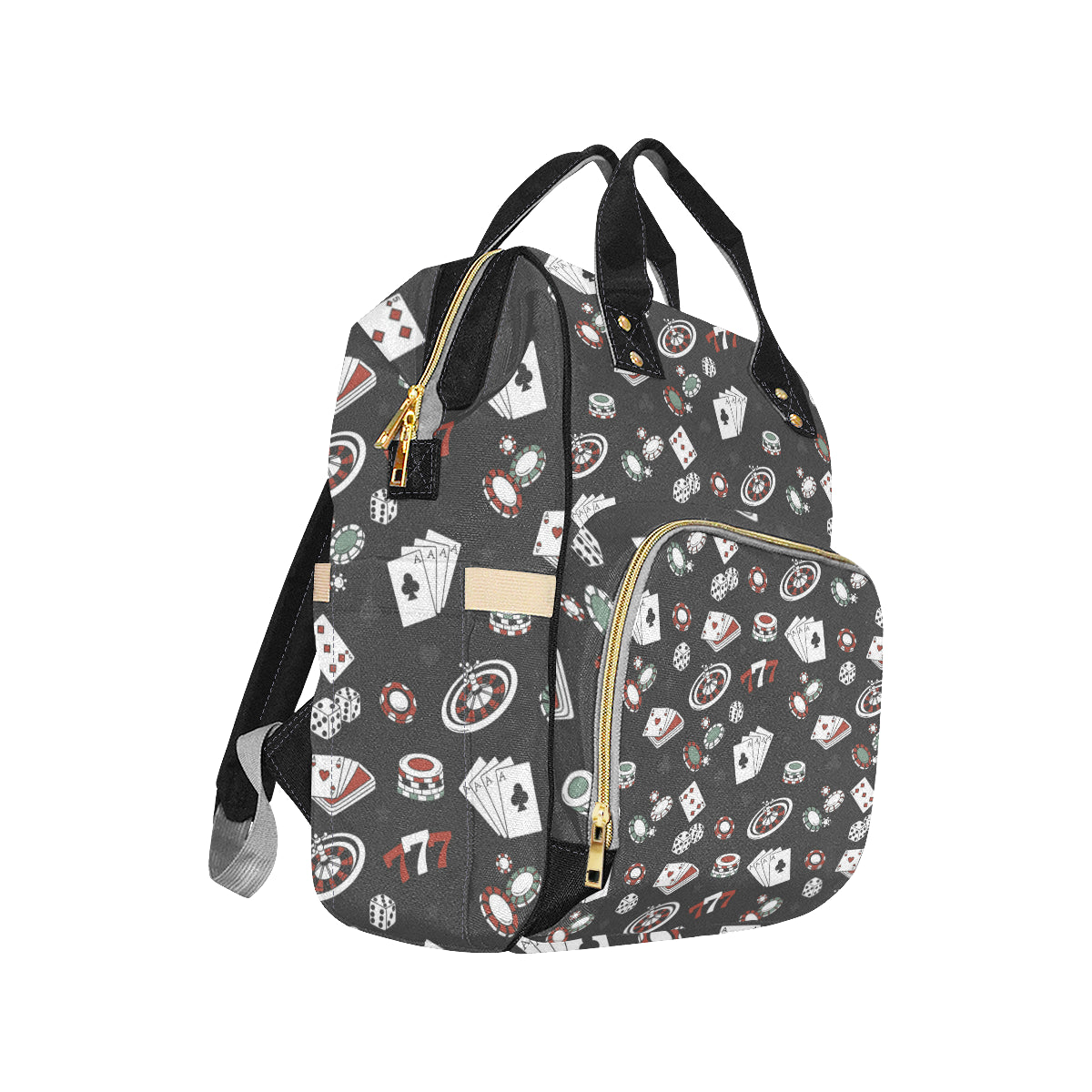 Casino Pattern Print Design 02 Diaper Bag Backpack