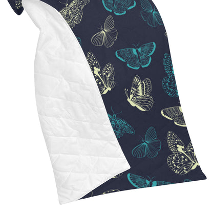 Monarch Butterfly Pattern Print Design 01 Premium Quilt