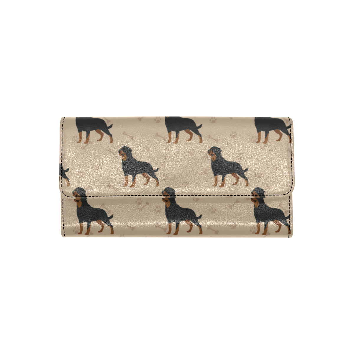 Rottweiler Pattern Print Design A01 Women's Trifold Wallet