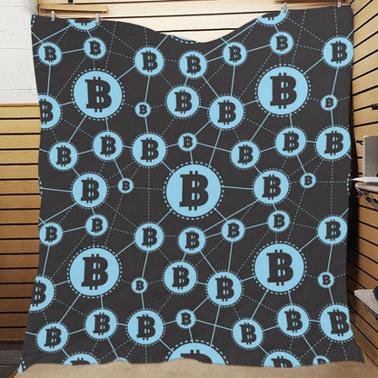 Cryptocurrency Pattern Print Design 02 Premium Quilt