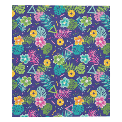 Hawaiian Themed Pattern Print Design H014 Premium Quilt