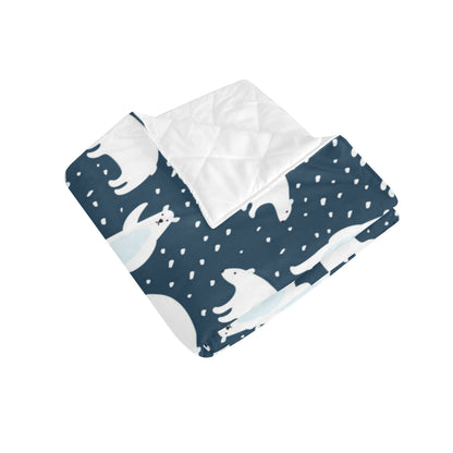 Polar Bear Pattern Print Design A02 Premium Quilt