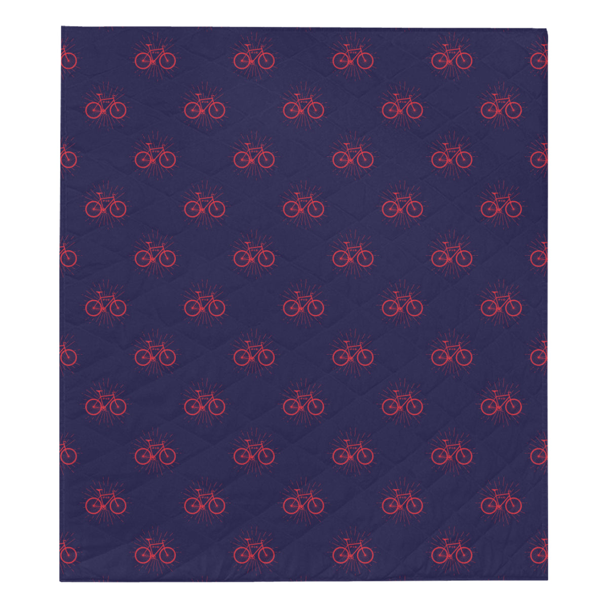 Bicycle Pattern Print Design 01 Premium Quilt