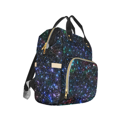 Cosmic Pattern Print Design 01 Diaper Bag Backpack