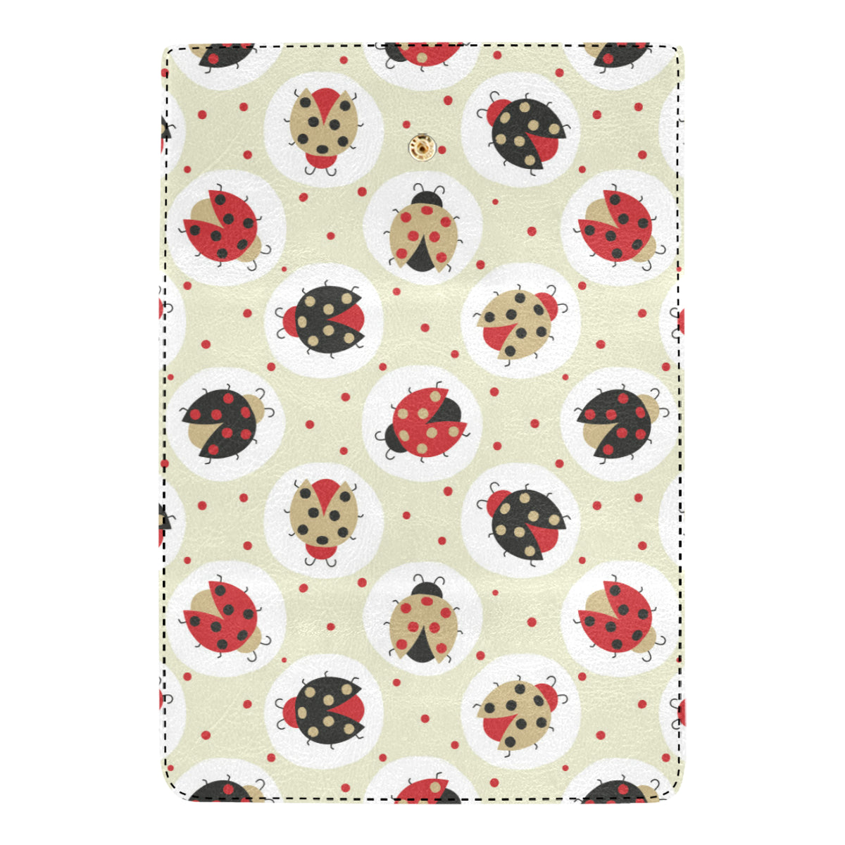 Ladybug Pattern Print Design 03 Women's Trifold Wallet