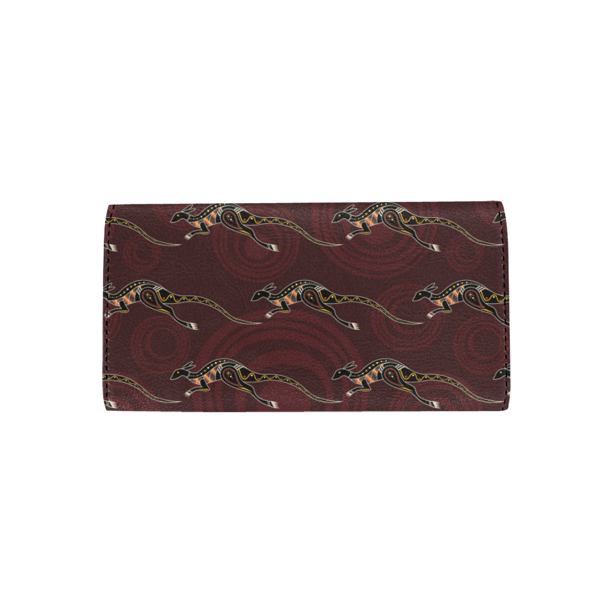 Kangaroos Pattern Print Design 05 Women's Trifold Wallet