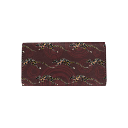 Kangaroos Pattern Print Design 05 Women's Trifold Wallet